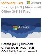 Licena [NCE] Microsoft Office 365 E1 Plus (NCE COM ANN) Annual - Annual  (Figura somente ilustrativa, no representa o produto real)