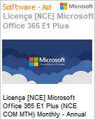 Licena [NCE] Microsoft Office 365 E1 Plus (NCE COM MTH) Monthly - Annual  (Figura somente ilustrativa, no representa o produto real)