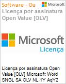 Licena por assinatura Open Value [OLV] Microsoft Word SNGL SA OLV NL 1Y AqY2 Acdmc [Educacional] AP Additional Product Non-Specific 1 Year(s) Acquired year 2 (Figura somente ilustrativa, no representa o produto real)