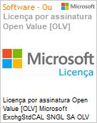 Licena por assinatura Open Value [OLV] Microsoft ExchgStdCAL SNGL SA OLV NL 1Y AqY1 Acdmc [Educacional] AP DvcCAL Additional Product Non-Specific 1 Year(s) Acquired year 1 (Figura somente ilustrativa, no representa o produto real)