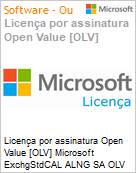 Licena por assinatura Open Value [OLV] Microsoft ExchgStdCAL ALNG SA OLV NL 1Y AqY2 Acdmc [Educacional] AP Stdnt UsrCAL Additional Product Non-Specific 1 Year(s) Acquired year 2 (Figura somente ilustrativa, no representa o produto real)