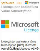 Licena por assinatura Value Subscription [OLV] Microsoft AzureSQLEdgeLicenses ALNG SubsVL OLV E 1Mth Acdmc [Educacional] AP PerDvc Additional Product E 1 Month(s) Non-Specific (Figura somente ilustrativa, no representa o produto real)
