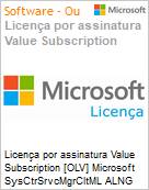 Licena por assinatura Value Subscription [OLV] Microsoft SysCtrSrvcMgrCltML ALNG LicSAPk OLV NL 1Y Acdmc Stdnt PerOSE Additional Product Non-Specific 1 Year(s) Non-Specific (Figura somente ilustrativa, no representa o produto real)