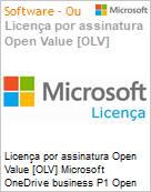 Licena por assinatura Open Value [OLV] Microsoft OneDrive business P1 Open SLng Sub OLV NL 1M AP Additional Product Non-Specific 1 Month(s) Non-Specific (Figura somente ilustrativa, no representa o produto real)