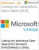 Licena por assinatura Open Value [OLV] Microsoft WINVDAPerDvc SNGL SubsVL OLV NL 1Mth AP PerDvc Additional Product Non-Specific 1 Month(s) Non-Specific (Figura somente ilustrativa, no representa o produto real)