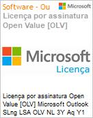 Licena por assinatura Open Value [OLV] Microsoft Outlook SLng LSA OLV NL 3Y Aq Y1 Academic AP Additional Product Non-Specific 3 Year(s) Acquired year 1 (Figura somente ilustrativa, no representa o produto real)