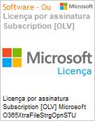 Licena por assinatura Subscription [OLV] Microsoft O365XtraFileStrgOpnSTU ShrdSvr ALNG SubsVL OLV NL 1Mth Acdmc Stdnt AddOn Additional Product Non-Specific 1 Month(s) Non-Specific (Figura somente ilustrativa, no representa o produto real)