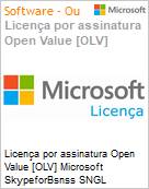 Licena por assinatura Open Value [OLV] Microsoft SkypeforBsnss SNGL LicSAPk OLV NL 1Y AqY1 Acdmc [Educacional] AP Additional Product Non-Specific 1 Year(s) Acquired year 1 (Figura somente ilustrativa, no representa o produto real)