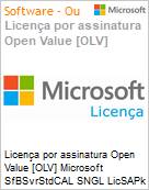 Licena por assinatura Open Value [OLV] Microsoft SfBSvrStdCAL SNGL LicSAPk OLV NL 1Y AqY3 Acdmc [Educacional] AP UsrCAL Additional Product Non-Specific 1 Year(s) Acquired year 3 (Figura somente ilustrativa, no representa o produto real)