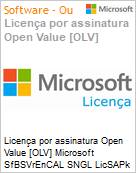 Licena por assinatura Open Value [OLV] Microsoft SfBSVrEnCAL SNGL LicSAPk OLV NL 3Y AqY1 Acdmc [Educacional] AP DvcCAL Additional Product Non-Specific 3 Year(s) Acquired year 1 (Figura somente ilustrativa, no representa o produto real)