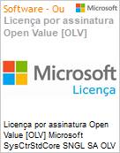 Licena por assinatura Open Value [OLV] Microsoft SysCtrStdCore SNGL SA OLV 2Lic NL 2Y AqY2 Acdmc [Educacional] AP CoreLic Additional Product Non-Specific 2 Year(s) Acquired year 2 (Figura somente ilustrativa, no representa o produto real)