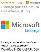 Licena por assinatura Open Value [OLV] Microsoft WordMac SNGL LicSAPk OLV NL 1Y AqY2 Acdmc [Educacional] AP Additional Product Non-Specific 1 Year(s) Acquired year 2 (Figura somente ilustrativa, no representa o produto real)