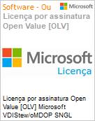 Licena por assinatura Open Value [OLV] Microsoft VDIStew/oMDOP SNGL SubsVL OLV NL 1Mth AP PerDvc Additional Product Non-Specific 1 Month(s) Non-Specific (Figura somente ilustrativa, no representa o produto real)