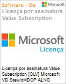 Licena por assinatura Value Subscription [OLV] Microsoft VDIStew/oMDOP ALNG SubsVL OLV NL 1Mth Acdmc Stdnt PerDvc Additional Product Non-Specific 1 Month(s) Non-Specific (Figura somente ilustrativa, no representa o produto real)