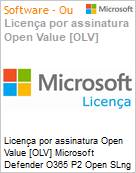 Licena por assinatura Open Value [OLV] Microsoft Defender O365 P2 Open SLng Sub OLV NL 1M AP Additional Product Non-Specific 1 Month(s) Non-Specific (Figura somente ilustrativa, no representa o produto real)