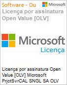 Licena por assinatura Open Value [OLV] Microsoft PrjctSvrCAL SNGL SA OLV NL 2Y AqY2 Acdmc [Educacional] AP DvcCAL Additional Product Non-Specific 2 Year(s) Acquired year 2 (Figura somente ilustrativa, no representa o produto real)