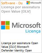 Licena por assinatura Open Value [OLV] Microsoft Defender Identity Open Faculty SLng Sub OLV NL 1M Academic AP Additional Product Non-Specific 1 Month(s) Non-Specific (Figura somente ilustrativa, no representa o produto real)