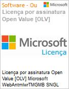 Licena por assinatura Open Value [OLV] Microsoft WebAntmlwrTMGMB SNGL SubsVL OLV NL 1Mth AP PerDvc Additional Product Non-Specific 1 Month(s) Non-Specific (Figura somente ilustrativa, no representa o produto real)