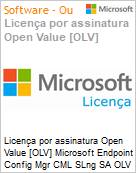 Licena por assinatura Open Value [OLV] Microsoft Endpoint Config Mgr CML SLng SA OLV NL 1Y Aq Y1 Academic AP Per OSE Additional Product Non-Specific 1 Year(s) Acquired year 1 (Figura somente ilustrativa, no representa o produto real)