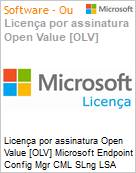 Licena por assinatura Open Value [OLV] Microsoft Endpoint Config Mgr CML SLng LSA OLV NL 1Y Aq Y2 Academic AP Per OSE Additional Product Non-Specific 1 Year(s) Acquired year 2 (Figura somente ilustrativa, no representa o produto real)