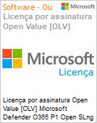 Licena por assinatura Open Value [OLV] Microsoft Defender O365 P1 Open SLng Sub OLV NL 1M AP Additional Product Non-Specific 1 Month(s) Non-Specific (Figura somente ilustrativa, no representa o produto real)
