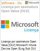 Licena por assinatura Open Value [OLV] Microsoft Intune Device Open SLng Sub OLV NL 1M AP Per Device Additional Product Non-Specific 1 Month(s) Non-Specific (Figura somente ilustrativa, no representa o produto real)