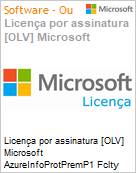 Licena por assinatura [OLV] Microsoft AzureInfoProtPremP1 Fclty ShrdSvr SNGL SubsVL OLV NL 1Mth Acdmc [Educacional] AP Additional Product Non-Specific 1 Month(s) Non-Specific (Figura somente ilustrativa, no representa o produto real)