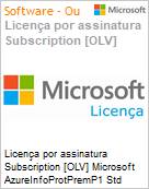 Licena por assinatura Subscription [OLV] Microsoft AzureInfoProtPremP1 Std ShrdSvr ALNG SubsVL OLV NL 1Mth Acdmc Stdnt Additional Product Non-Specific 1 Month(s) Non-Specific (Figura somente ilustrativa, no representa o produto real)