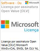 Licena por assinatura Open Value [OLV] Microsoft WinSvrCAL SNGL SA OLV NL 2Y AqY2 AP UsrCAL Additional Product Non-Specific 2 Year(s) Acquired year 2 (Figura somente ilustrativa, no representa o produto real)