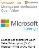 Licena por assinatura Open Value Subscription [OLV] Microsoft WinSvrCAL ALNG LicSAPk OLV F 1Y Acdmc [Educacional] Ent DvcCAL Additional Product F 1 Year(s) Non-Specific (Figura somente ilustrativa, no representa o produto real)