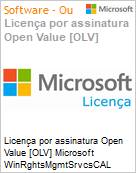 Licena por assinatura Open Value [OLV] Microsoft WinRghtsMgmtSrvcsCAL SNGL SA OLV NL 2Y AqY2 AP DvcCAL Additional Product Non-Specific 2 Year(s) Acquired year 2 (Figura somente ilustrativa, no representa o produto real)