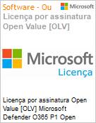 Licena por assinatura Open Value [OLV] Microsoft Defender O365 P1 Open Faculty SLng Sub OLV NL 1M Acad AP Additional Product Non-Specific 1 Month(s) Non-Specific (Figura somente ilustrativa, no representa o produto real)