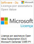 Licena por assinatura Open Value Subscription [OLV] Microsoft Defender O365 P1 Open Student ALng Sub OLV NL 1M Acad Additional Product Non-Specific 1 Month(s) Non-Specific (Figura somente ilustrativa, no representa o produto real)