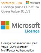 Licena por assinatura Open Value [OLV] Microsoft MultiFactor Authentication Open SLng Sub OLV NL 1M AP Renewal Additional Product Non-Specific 1 Month(s) Non-Specific (Figura somente ilustrativa, no representa o produto real)