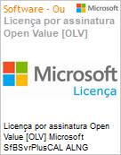 Licena por assinatura Open Value [OLV] Microsoft SfBSvrPlusCAL ALNG LicSAPk OLV NL 1Y AqY1 Ent forECAL DvcCAL Enterprise Non-Specific 1 Year(s) Acquired year 1 (Figura somente ilustrativa, no representa o produto real)