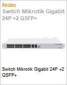 Switch Mikrotik Gigabit 24P +2 QSFP+  (Figura somente ilustrativa, no representa o produto real)