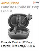 Fone de Ouvido HP Poly Free60 Preto Estojo USB-C  (Figura somente ilustrativa, no representa o produto real)