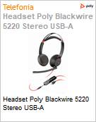 Headset Poly Blackwire 5220 Stereo USB-A (Figura somente ilustrativa, no representa o produto real)