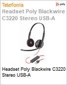 Headset Poly Blackwire C3220 Stereo USB-A (Figura somente ilustrativa, no representa o produto real)