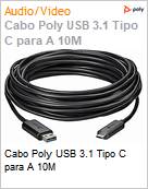 Cabo Poly USB 3.1 Tipo C para A 10M  (Figura somente ilustrativa, no representa o produto real)