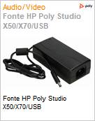 Fonte HP Poly Studio X50/X70/USB (Figura somente ilustrativa, no representa o produto real)