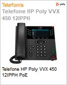 Telefone HP Poly VVX 450 12IPPH PoE (Figura somente ilustrativa, no representa o produto real)