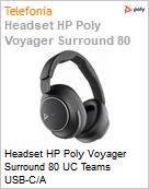 Headset HP Poly Voyager Surround 80 UC Teams USB-C/A  (Figura somente ilustrativa, no representa o produto real)