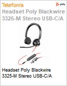 Headset Poly Blackwire 3325-M Stereo USB-C/A  (Figura somente ilustrativa, no representa o produto real)