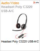 Headset Poly C3220 USB-A/C (Figura somente ilustrativa, no representa o produto real)
