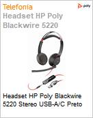 Headset HP Poly Blackwire 5220 Stereo USB-A/C Preto (Figura somente ilustrativa, no representa o produto real)