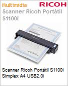 Scanner Ricoh Porttil S1100i Simplex A4 USB2.0i  (Figura somente ilustrativa, no representa o produto real)