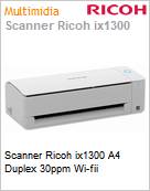 Scanner Ricoh ix1300 A4 Duplex 30ppm Wi-fii  (Figura somente ilustrativa, no representa o produto real)