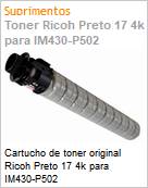 Cartucho de toner original Ricoh Preto 17 4k para IM430-P502 (Figura somente ilustrativa, no representa o produto real)