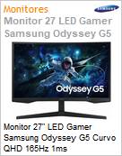 Monitor 27 LED Gamer Samsung Odyssey G5 Curvo QHD 165Hz 1ms  (Figura somente ilustrativa, no representa o produto real)